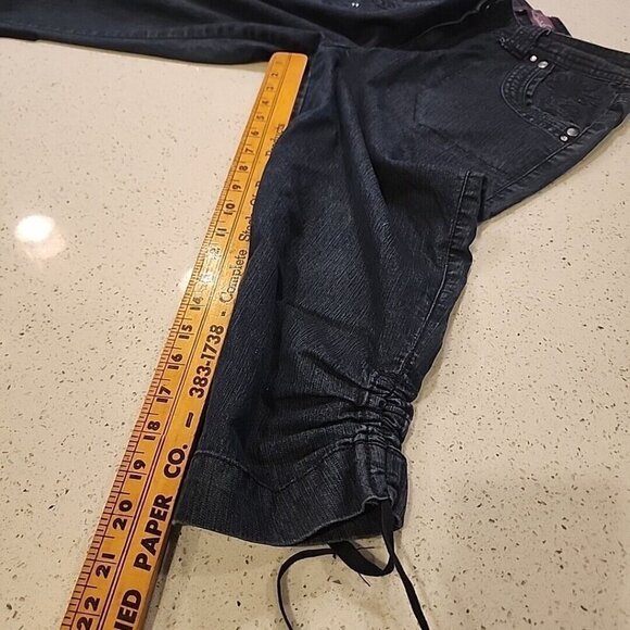 gloria vanderbilt Capri Cropped Jeans 10 Rhinestones - Picture 9 of 10